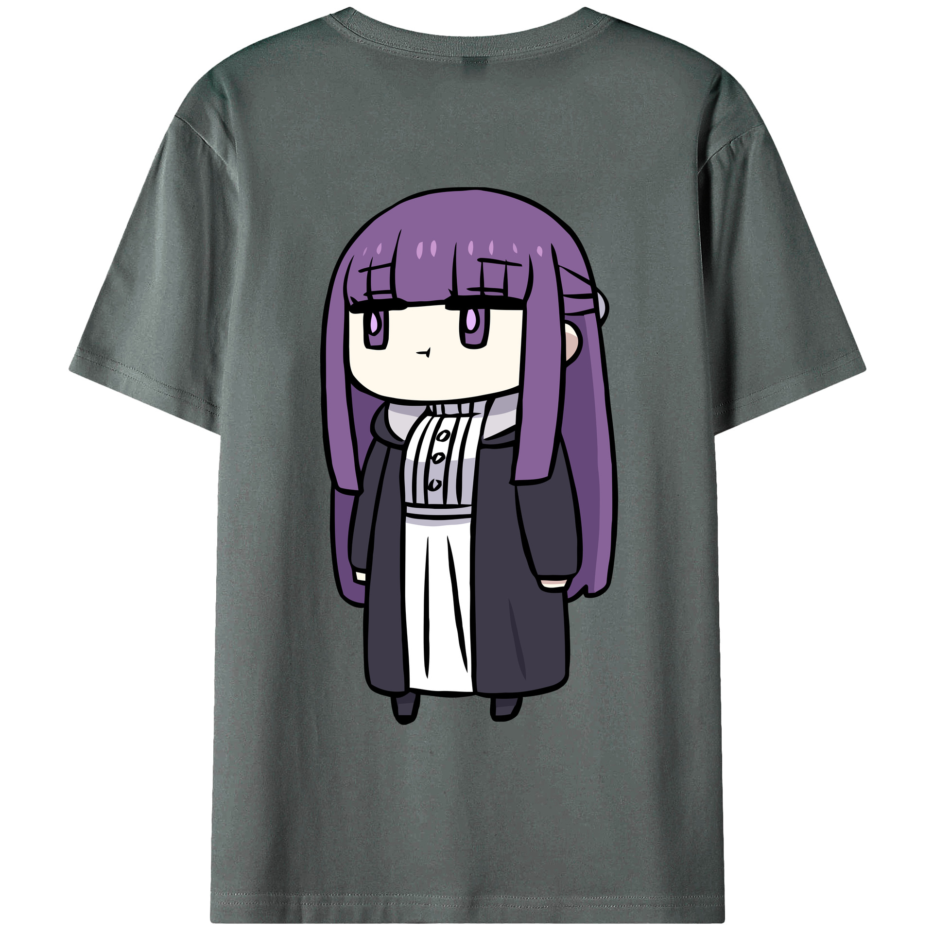 （画像用） 葬送のフリーレン Frieren 綿100％半袖Tシャツ（背面プリント）